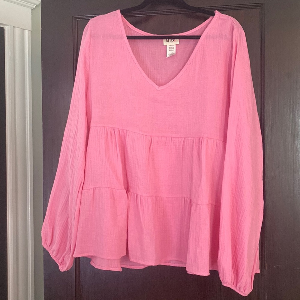Bibi Tiered V Neck Top